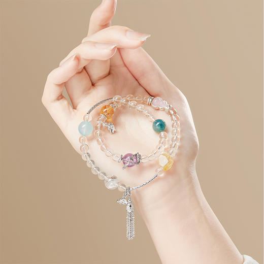 【故宫饰品】吉运白水晶手串手链五行款博物馆文创生日礼物女 商品图2