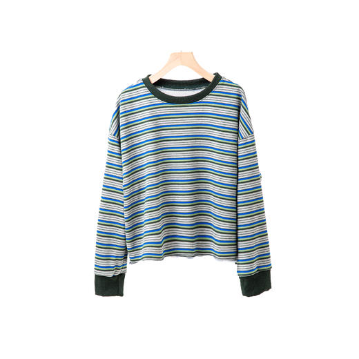 拼色条纹卫衣 商品图1