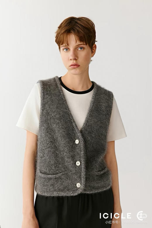 115-5 渠道圆正 高端顾客入 小禾合股羊绒拉绒 重磅小香风 开衫/马甲 拿到醒醒 商品图12