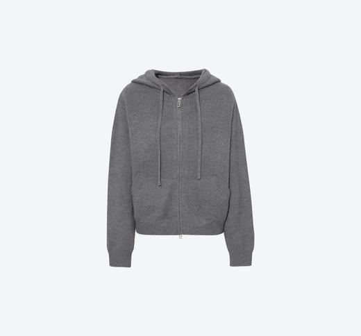【严选】诗凡黎双拉链韩系慵懒连帽针织开衫7G9433081-4 商品图3