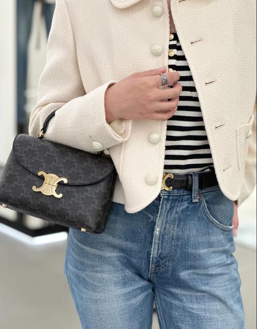 张婧仪同款 CL Teen Nino 凯旋门老花手提包邮差包 特惠 Z-15699 商品图6