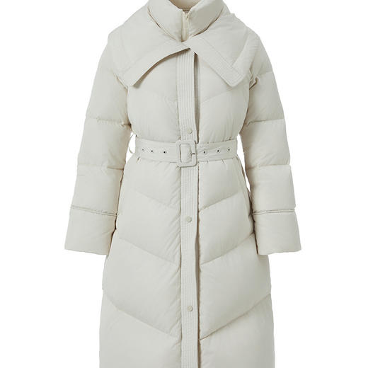 「高货kbnq」全新升级【铂金会员799/天猫1079/差价280】(02128)洛诗琳气质双层领羽绒服2025秋冬收腰假两件中长羽绒服 商品图3