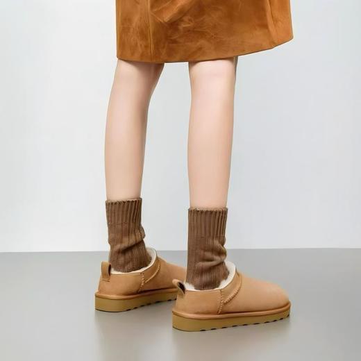 SACHA 女士皮毛一体加厚保暖雪地靴防滑厚底增高显瘦短靴加毛豆豆鞋 商品图6