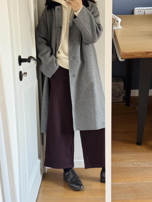 25秋冬--时髦廓形腿型救星！醋酸羊毛九分毛呢裤。自留闭眼入！ 商品图8