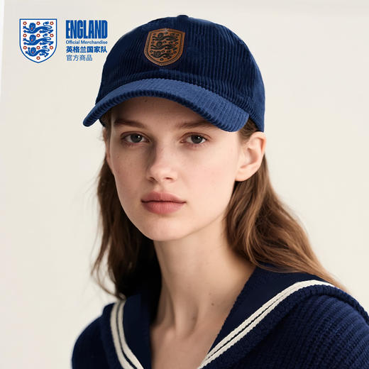 【官方正版】英格兰国 家队 | 深蓝色休闲棒球帽灯芯绒百搭帽子 商品图2