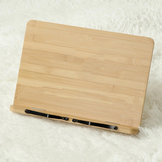 多功能斜坡竹制书架，34*24cm 商品图0