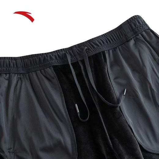 安踏收口运动加绒长裤男冬季高弹健身跑步针织运动裤子152447323N 商品图1