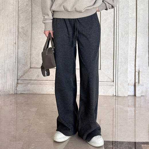 25年新款【喵小仟 加绒直筒糯米裤】弹力高腰 垂感遮肉 柔软面料 高腰阔腿版型 加绒加厚 密实保暖 商品图8