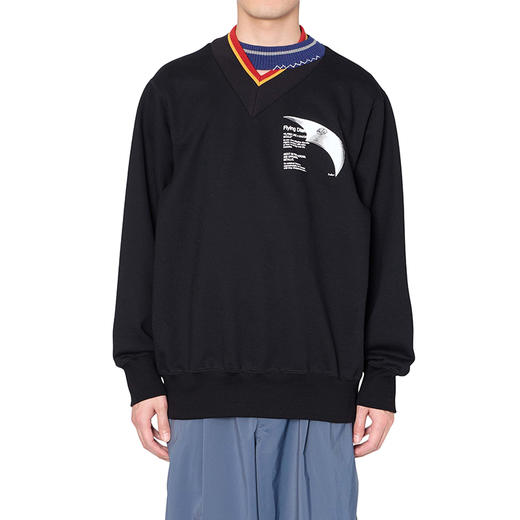 kolor Cut&sew 不规则拼接V领套头卫衣 商品图0