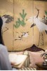 【已售】独角鹿西洋古董 20世纪日本大正时期出品「松鹤」主题纸本撒金六曲屏风 商品缩略图4