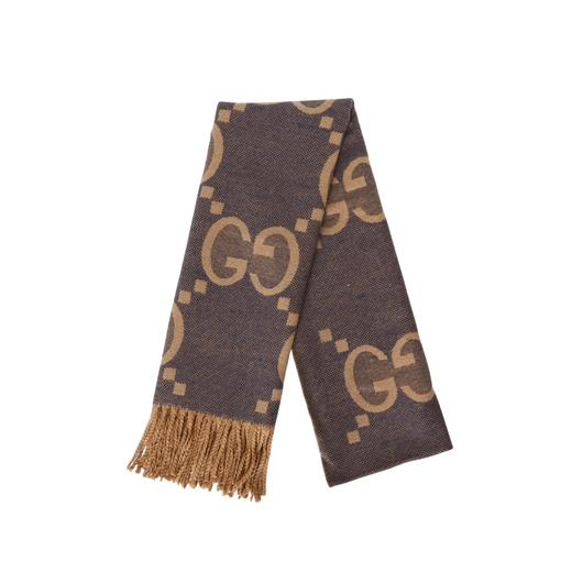 谷驰 双面提花双面围巾🧣 这款柔软的提花羊绒围巾，正反两面都饰有GG图案 商品图3