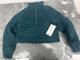 瑕疵Lululemon Scuba Oversized 女士秋季宽松绗缝半拉链立领套头外套