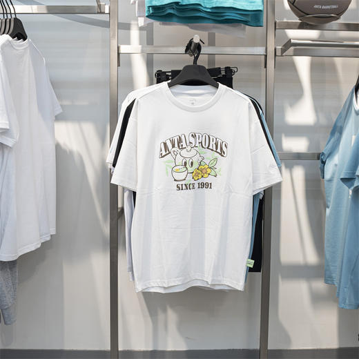 安踏男子短袖2024夏季新款透气潮流百搭运动T恤针织衫172428130R 商品图0