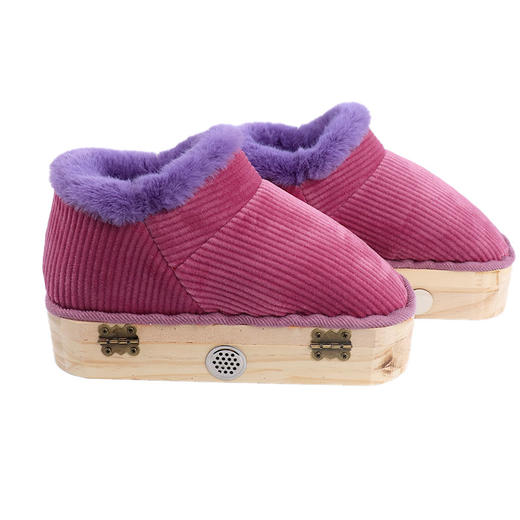 艾灸鞋实木艾灸靴温灸热敷足灸箱足部艾灸器具家用足灸盒神农艾草 商品图3