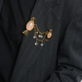 北京仓｜Goossens Paris-BROCHE DEUX OISEAUX- 虎眼石 胸针［法国设计师］