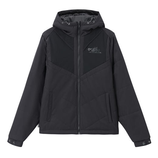 ONIARAI/鬼洗25秋冬新品压格连帽铺拼接棉外套男式休闲 B25U326 商品图3