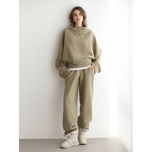 COCOBELLA宽松休闲裤女秋冬柔软裤子通勤针织长裤PA3255-2 商品图2