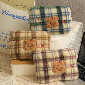 亲肤保暖格纹小熊饼干充电热水袋-纪念日百货门店同款166094756