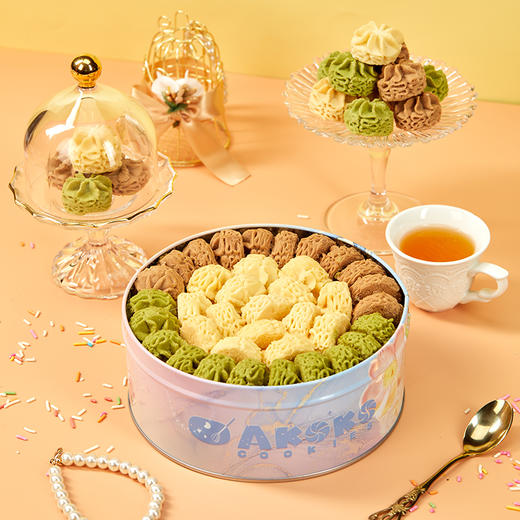 【99到手3盒】AKOKO小花曲奇饼干 奶香茶香 清新扑鼻 酥酥软软口感 入口即化 商品图7