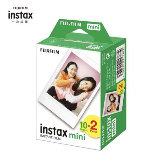 富士instax立拍立得mini SE一次成像相机傻瓜旅游照相机相纸套装 白色云朵时光标配 商品图1