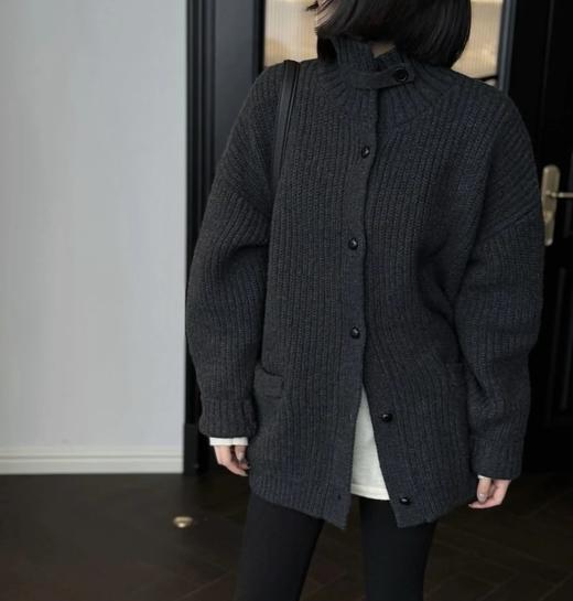售完无补   重磅渠道   Lem立领针织外套   重磅大毛衣   羊毛针织外套 商品图2