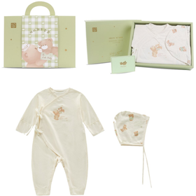 特惠拉比i5内衣类-4新生儿内衣绑带连体衣(盒装)LYEA102332