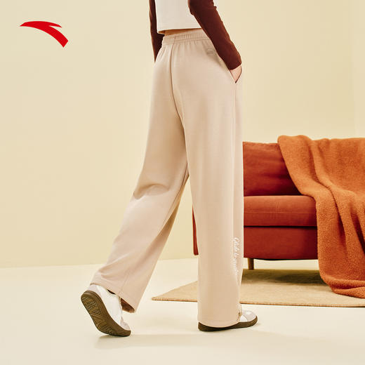 安踏直筒休闲裤女裤2025冬季新款简约百搭加绒卫裤长裤162548303N 商品图3