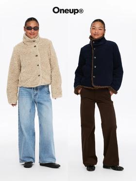 Buy1️⃣Get2️⃣｜灯芯绒羊羔毛双面穿外套