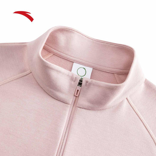 安踏半拉链立领长袖t恤女装冬季新款修身普拉提瑜伽服162546406N 商品图1