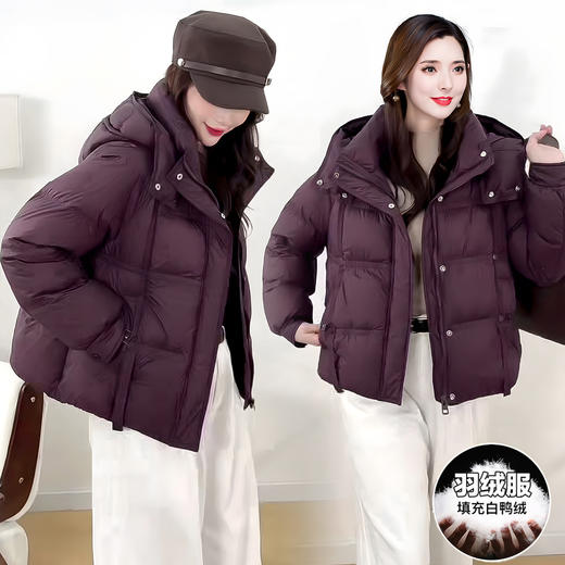 QYM 25XYY10-B中长款连帽羽绒服保暖休闲外套 商品图6