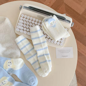 蓝小雪人毛绒保暖韩系中筒袜-纪念日百货门店同款167944679