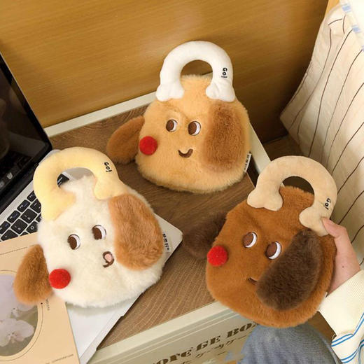 毛绒保暖可爱遛遛狗灌水热水袋350ml-纪念日百货门店同款166094801 商品图0