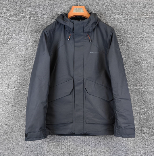 安踏冲锋衣男2025冬新款加厚保暖宽松梭织连帽防风外套152546607S