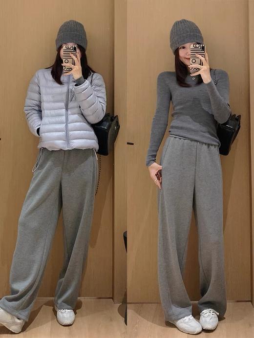 【预售2-8天发货！】750g弯刀裤！修胯显瘦 梨形身材 小个子必入  醋酸山羊绒混纺  触感柔软舒适  立体茧型阔腿休闲裤  冬新款女装 商品图2