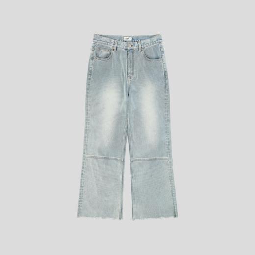 GOODBAI 916 logo洗色拼接微喇牛仔裤 商品图1