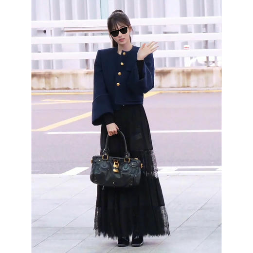 LINCHAOZHANG  【财阀富家干金】LW250135 格纹毛呢外套   LQ250115 拼接半裙 商品图4