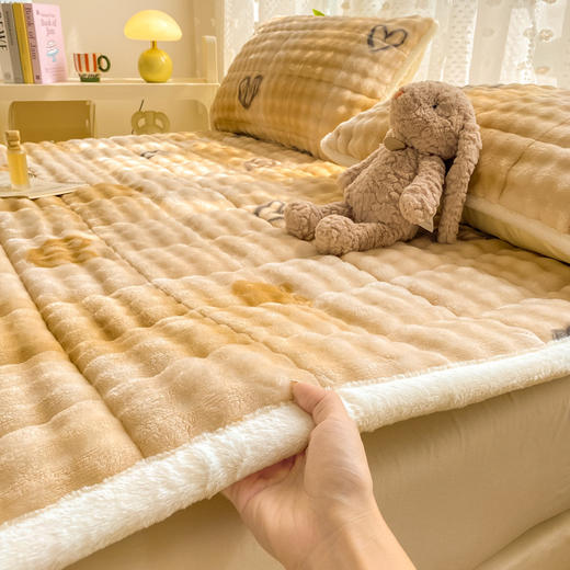冬季必备·兔毛绒床垫多层泡泡绒结构提供极致温暖 商品图12