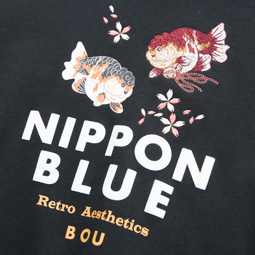 ONIARAI鬼洗25秋冬棒系列童装兰寿金鱼套头卫衣男女宽松 NK240157 商品图2