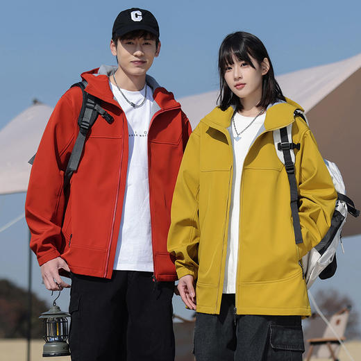 鸟家同款面料！！【Schenvega--软壳机能冲锋夹克】防水防风、防油防污、抗寒保暖、防刮轻便、不挑年龄、不挑场合、男女同款、单穿/内搭都可！ 商品图0