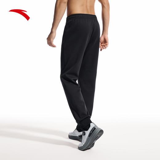 安踏加绒运动卫裤男冬季新款黑色针织裤健身跑步长裤子152547325N 商品图3
