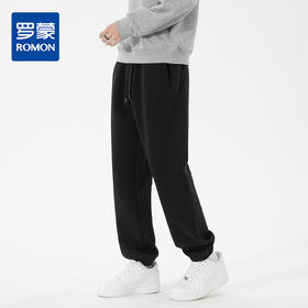 【厚实保暖】罗蒙秋冬款男士休闲裤束脚版型舒适潮搭宽松时尚腰部抽绳设计长裤子