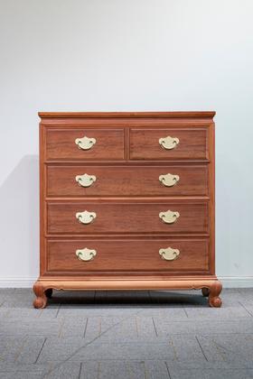 红桥红 | 家具严选  缅甸花梨（大果紫檀）【106 明式素面 五斗柜】