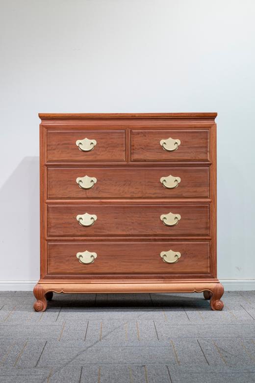 红桥红 | 家具严选  缅甸花梨（大果紫檀）【106 明式素面 五斗柜】 商品图0