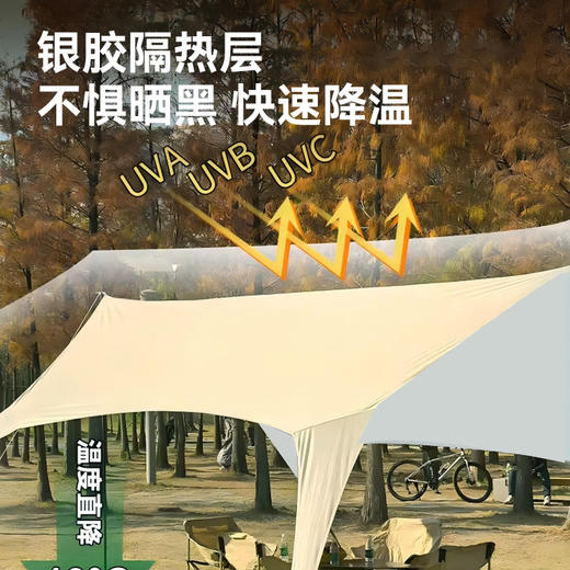 趣游帮 新型燕尾免风绳天幕（Y1001) 商品图2