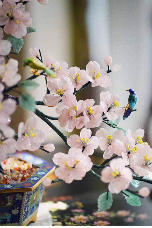 【已售】独角鹿西洋古董 20世纪中国创汇时期出品博古纹景泰蓝盆装饰「海棠花」珍宝像生盆景 商品图3