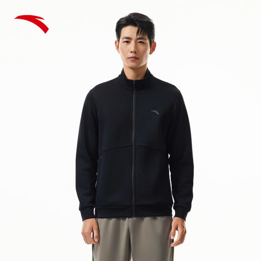 安踏行政夹克男冬季新款针织立领商务通勤休闲外套上衣152547706 商品图1