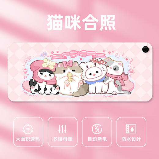 【大面积速热❗️多档调节】大号加热鼠标垫办公室电脑桌面卡通发热暖桌垫学生写字发热垫。ja 商品图6