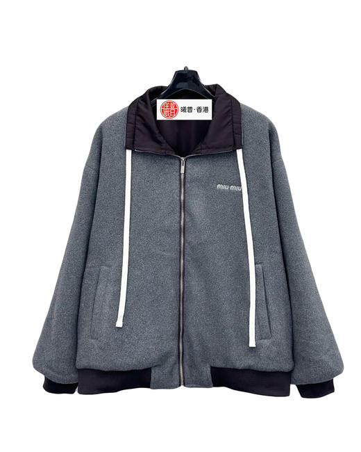 女款尼龙羔毛两面穿飞行外套zo017 商品图3