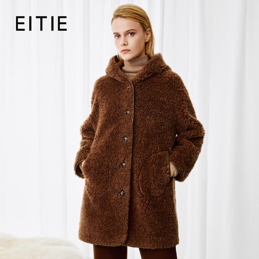 EITIE爱特爱保暖气质高级连帽皮草外套冬季新款8093705 商品图0