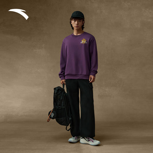 安踏凯里·欧文系列丨美式复古加绒长袖运动卫衣男女172541711N 商品图3